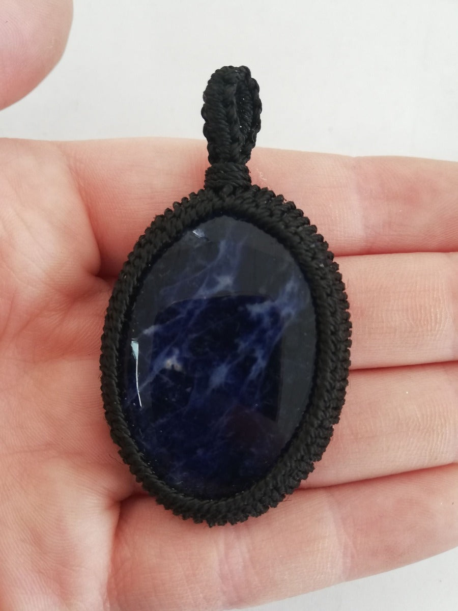 Macrame Pendant - Sodalite Macrame Pendant - Sodalite